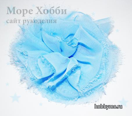 Цветок из шифона своими руками Цветок из шифона своими руками,,резинки для волос,цветы,цветы из ткани,украшения для волос,цветы из шифона,цветок из шифона,цветок